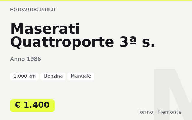 Maserati Quattroporte 3ª s.