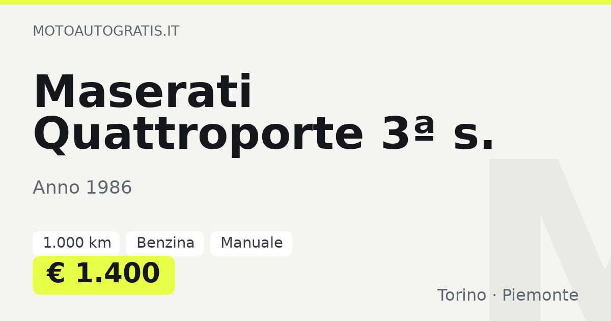Maserati Quattroporte 3ª s.