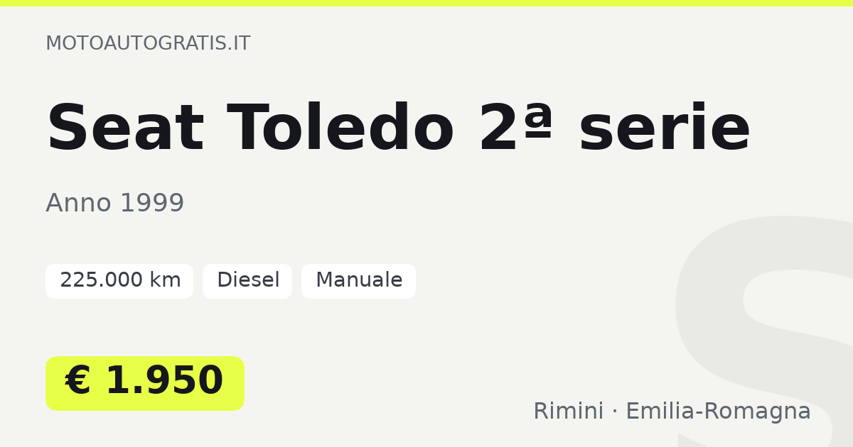 Seat Toledo 2ª serie