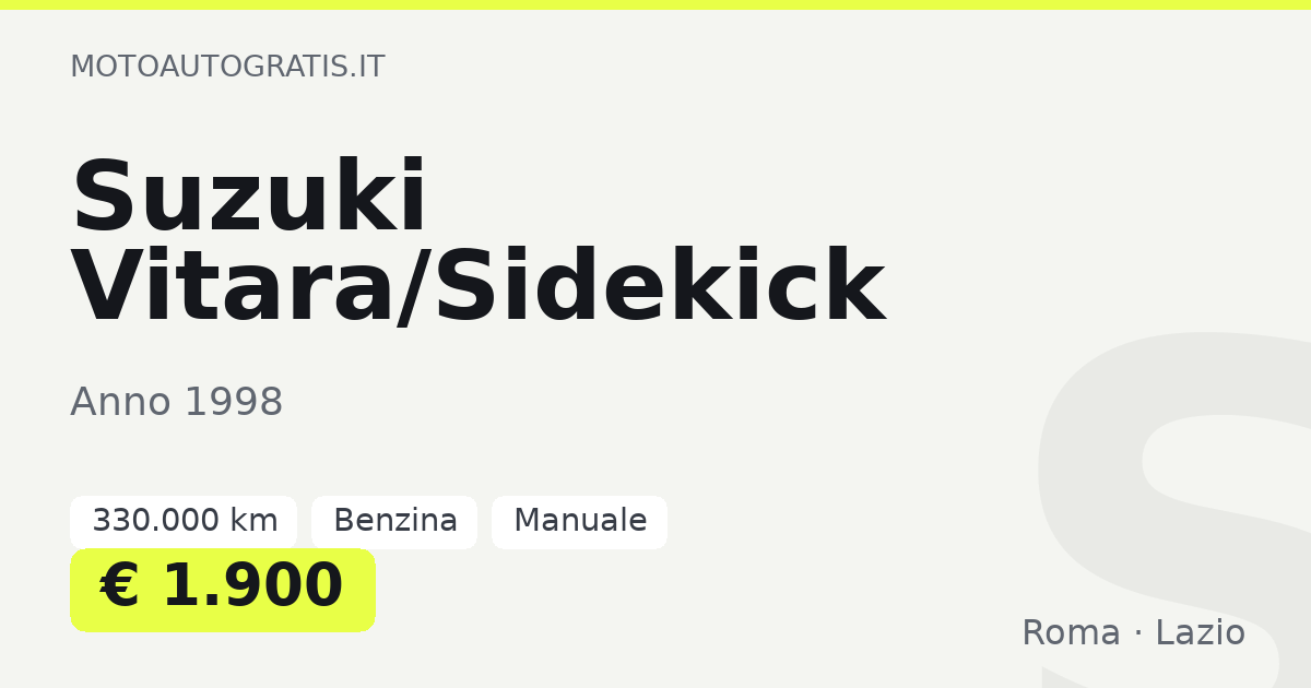 Suzuki Vitara/Sidekick