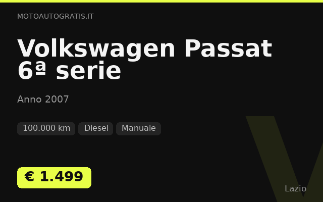 Volkswagen Passat 6ª serie