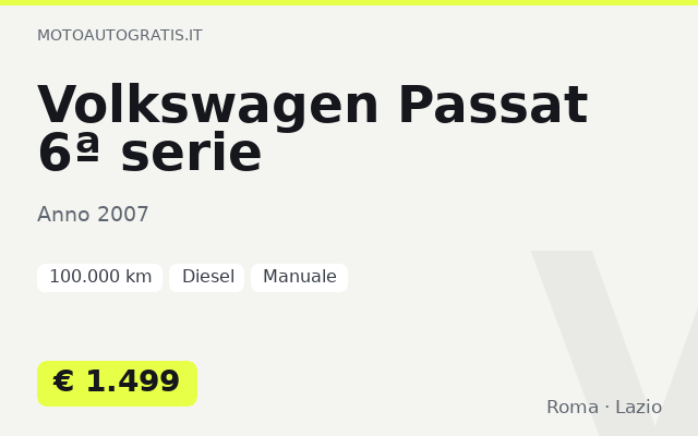 Volkswagen Passat 6ª serie