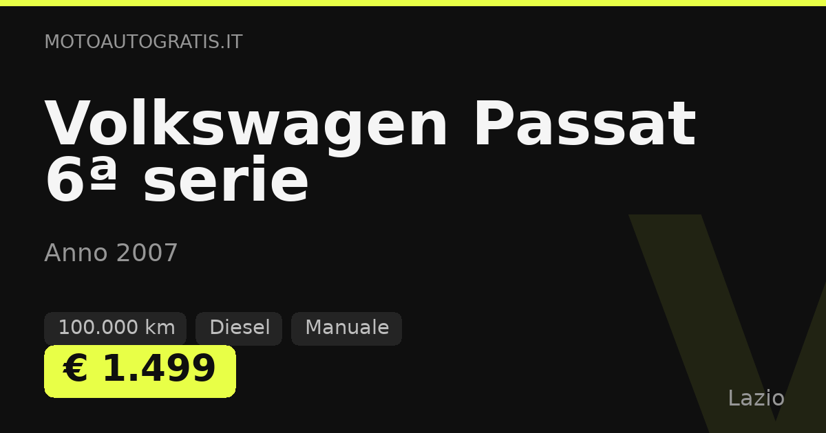Volkswagen Passat 6ª serie