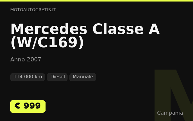 Mercedes Classe A (W/C169)