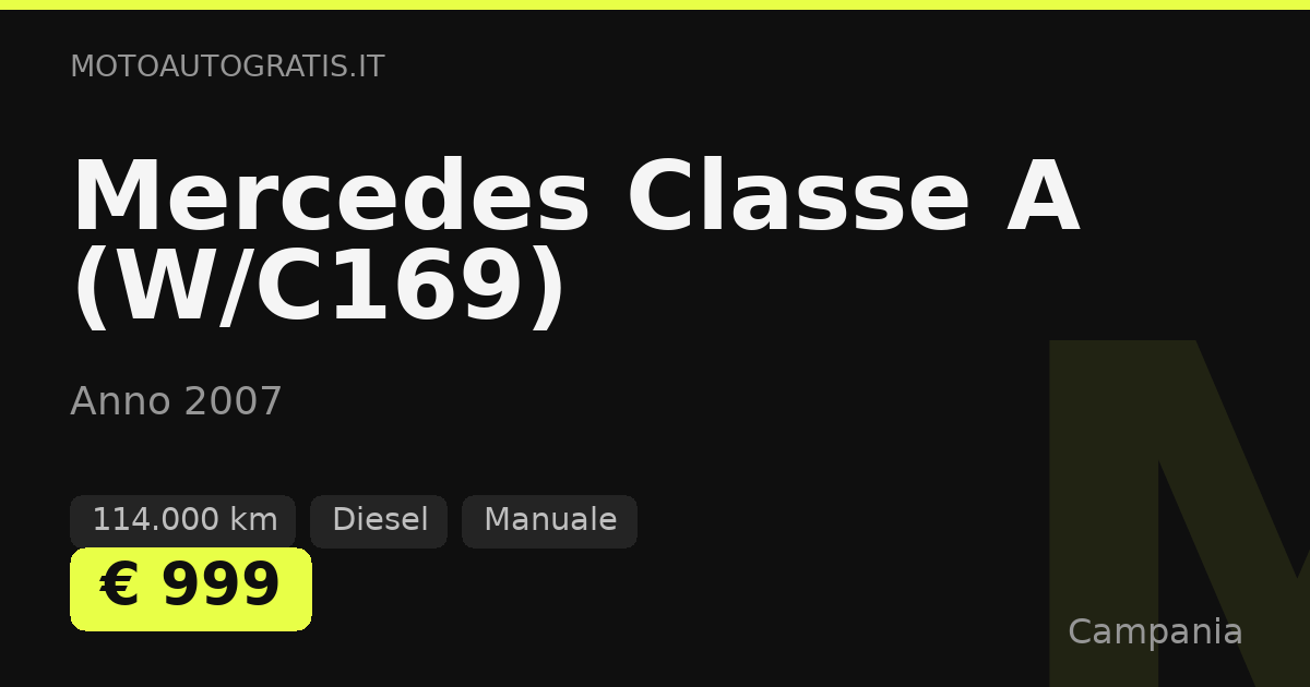 Mercedes Classe A (W/C169)