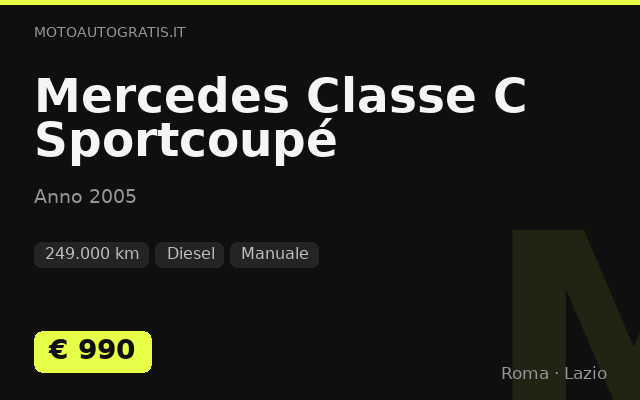 Mercedes Classe C Sportcoupé