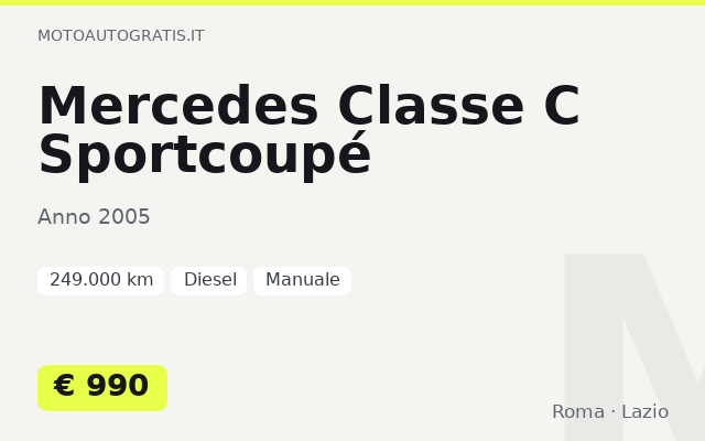 Mercedes Classe C Sportcoupé