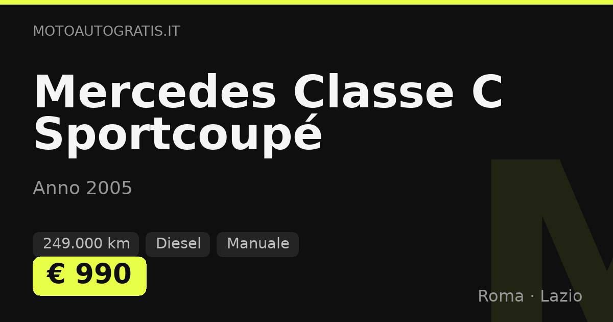 Mercedes Classe C Sportcoupé