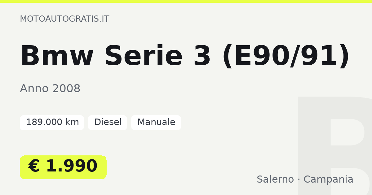 Bmw Serie 3 (E90/91)