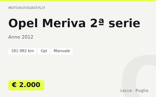 Opel Meriva 2ª serie