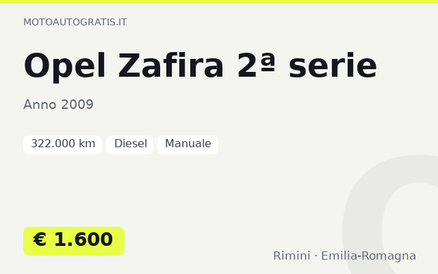 Opel Zafira 2ª serie