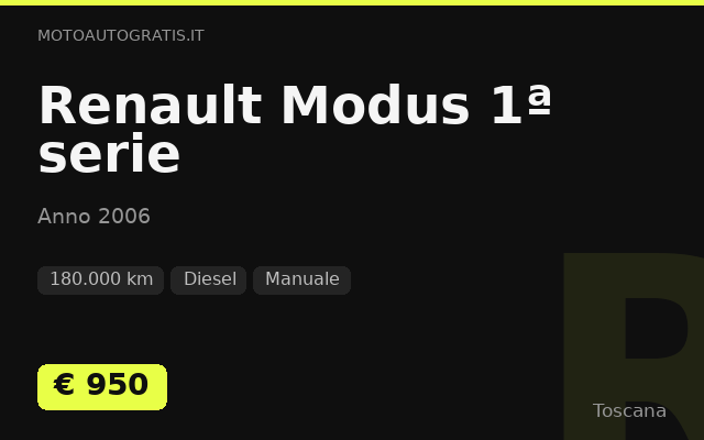Renault Modus 1ª serie