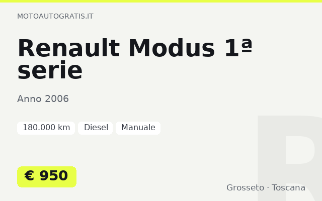 Renault Modus 1ª serie