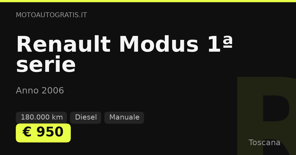 Renault Modus 1ª serie