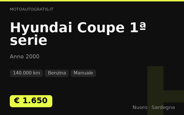 Hyundai Coupe 1ª serie