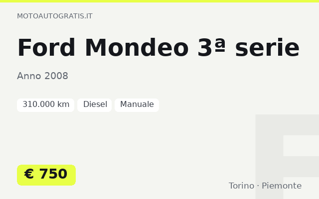 Ford Mondeo 3ª serie