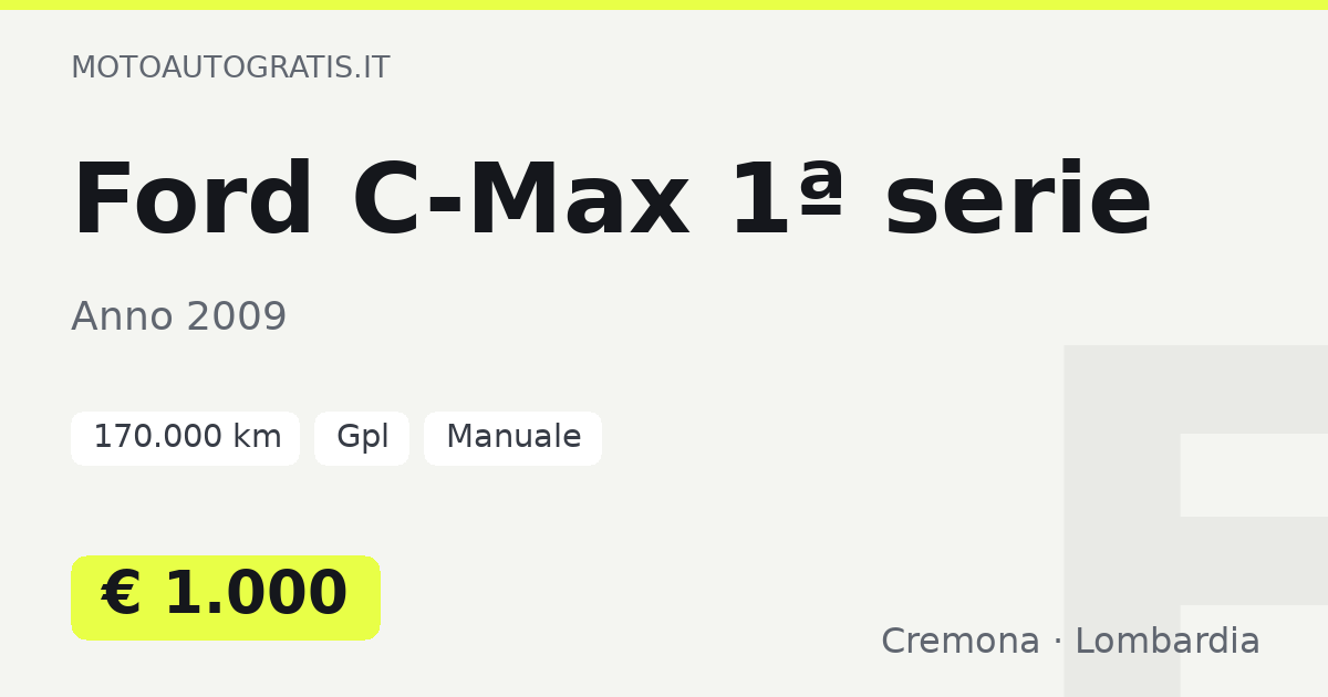Ford C-Max 1ª serie