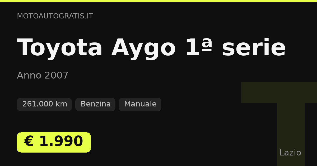 Toyota Aygo 1ª serie