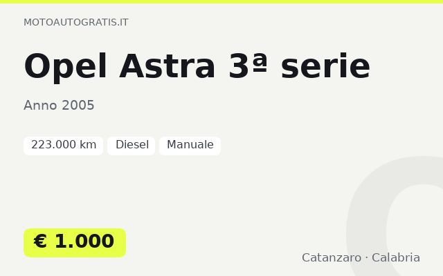Opel Astra 3ª serie