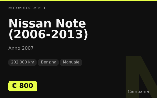 Nissan Note (2006-2013)