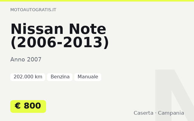 Nissan Note (2006-2013)