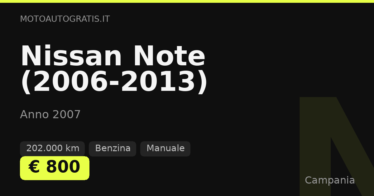 Nissan Note (2006-2013)