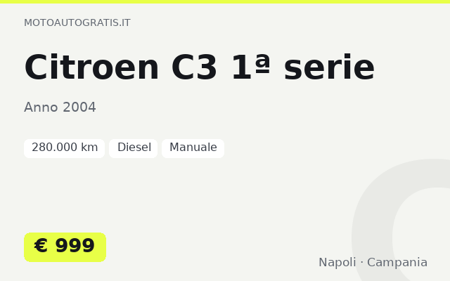Citroen C3 1ª serie