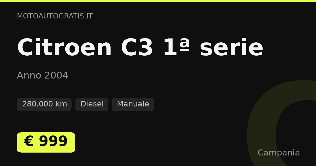 Citroen C3 1ª serie