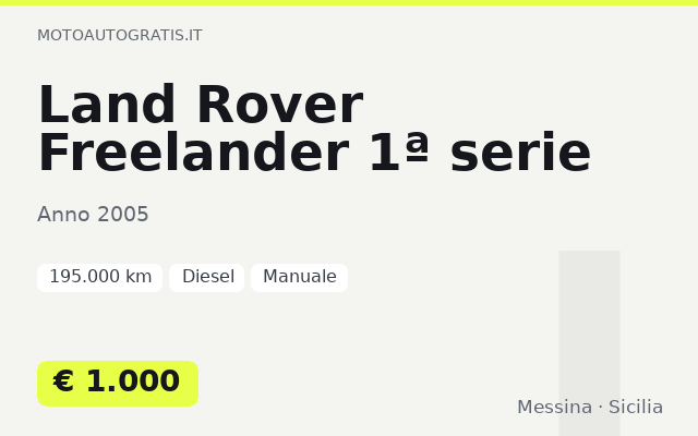 Land Rover Freelander 1ª serie