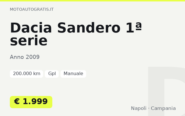 Dacia Sandero 1ª serie