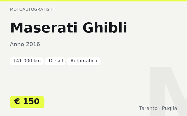 Maserati Ghibli