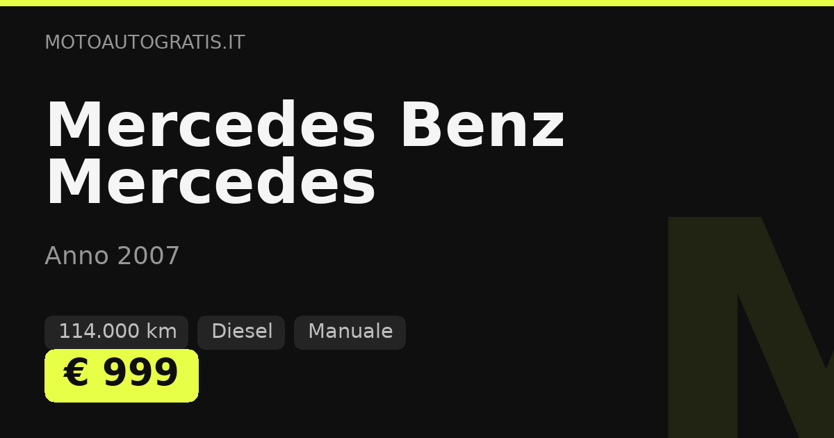 Mercedes Benz Mercedes