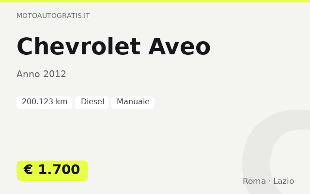 Chevrolet Aveo