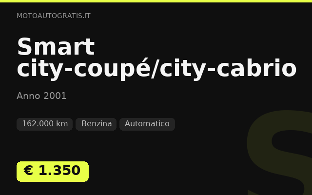 Smart city-coupé/city-cabrio