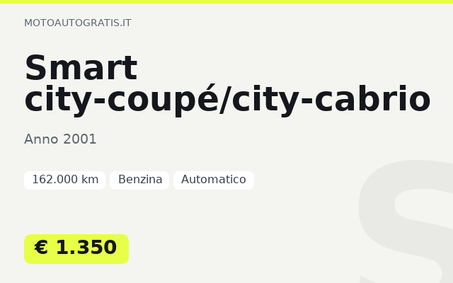 Smart city-coupé/city-cabrio