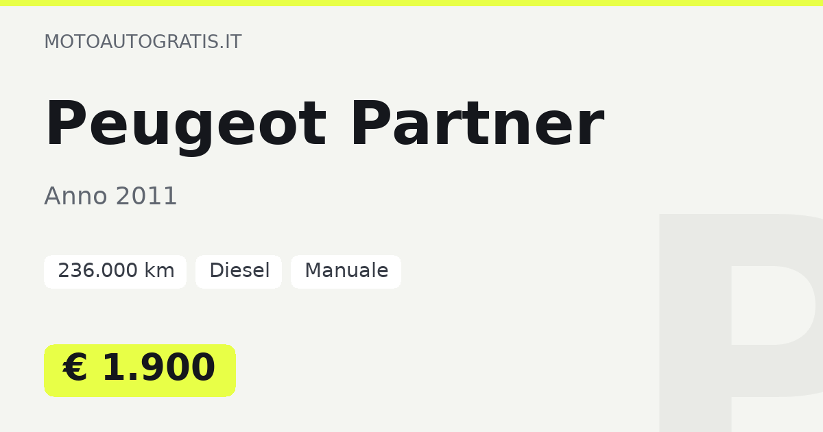 Peugeot Partner