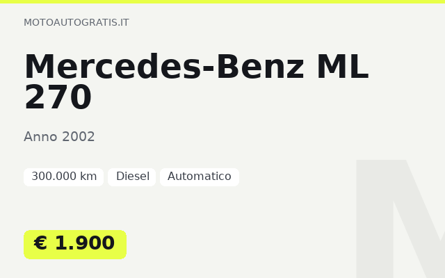 Mercedes-Benz ML 270