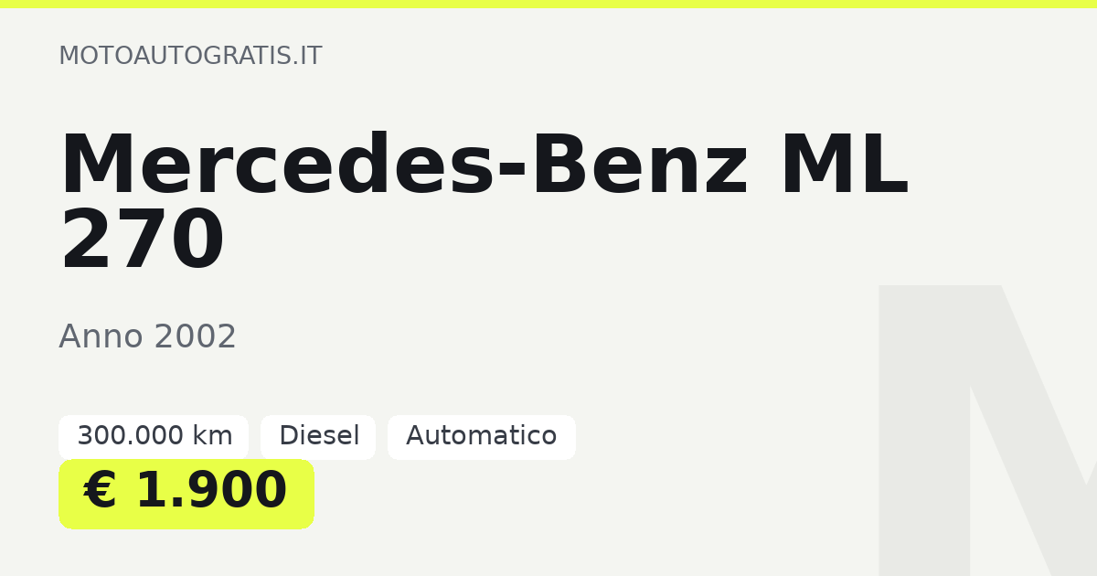 Mercedes-Benz ML 270