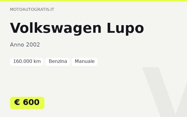 Volkswagen Lupo