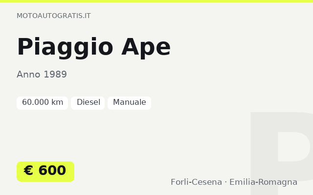 Piaggio Ape