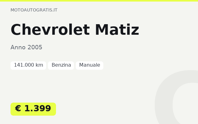 Chevrolet Matiz