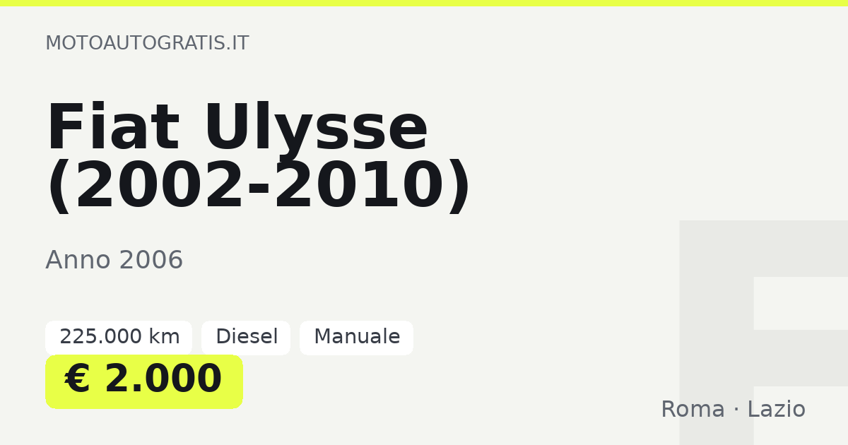 Fiat Ulysse (2002-2010)