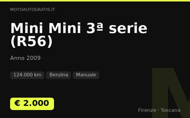 Mini Mini 3ª serie (R56)