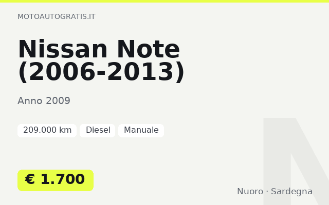 Nissan Note (2006-2013)