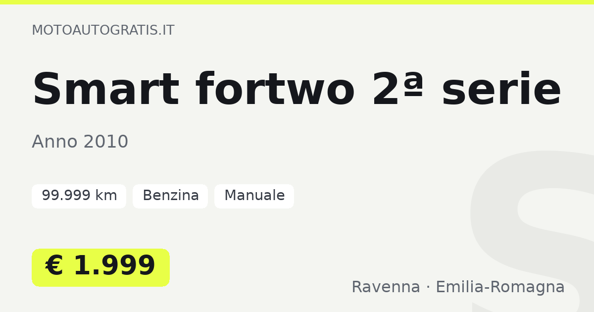 Smart fortwo 2ª serie
