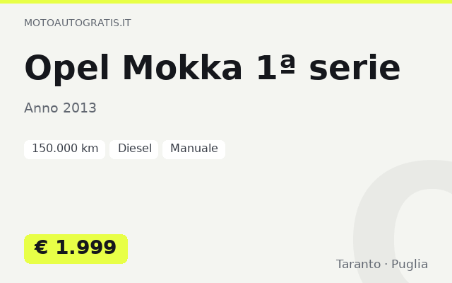Opel Mokka 1ª serie