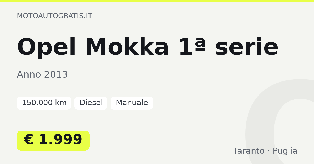 Opel Mokka 1ª serie