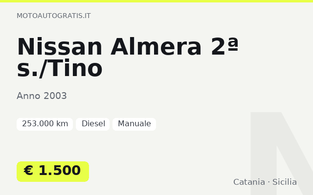 Nissan Almera 2ª s./Tino