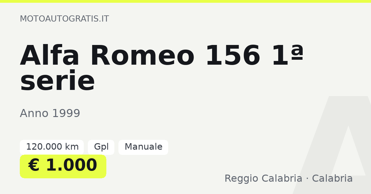 Alfa Romeo 156 1ª serie