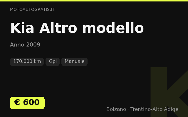 Kia Altro modello
